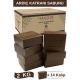 Hanzade Bitkisel Ardıç Katranı Sabunu Katranlı Sabun 2 Kg El Yapımı Doğal Geleneksel Hatay Sabunu (Kendi Kutusunda)