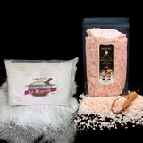 Hanzade Bitkisel Çankırı Tuzu 1 Kg + Himalaya Tuzu 1 Kg Tane Granül Doğal Kaya Tuzu Seti