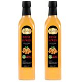 Hanzade Bitkisel Ceviz Sirkesi 500 ML x 2 Adet Doğal Fermantasyon İçilebilir Katkısız Cam Şişe