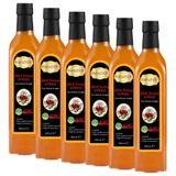 Hanzade Bitkisel Dört Hırsız Sirkesi 500 ML x 6 Adet Doğal Fermantasyon İçilebilir Katkısız Cam Şişe