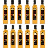 Hanzade Bitkisel Elma Sirkesi 500 ml x 12 Adet Doğal Fermantasyon Içilebilir Katkısız - 6 lt