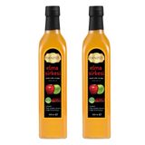 Hanzade Bitkisel Elma Sirkesi 500 ML x 2 Adet Doğal Fermantasyon İçilebilir Katkısız Cam Şişe