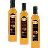 Hanzade Bitkisel Elma Sirkesi 500 ml x 3 Adet Doğal Fermantasyon Içilebilir Katkısız - 1,5 lt