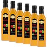 Hanzade Bitkisel Elma Sirkesi 500 ml x 6 Adet Doğal Fermantasyon Içilebilir Katkısız - 3 lt