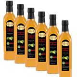 Hanzade Bitkisel Enginar Sirkesi 500 ML x 6 Adet Doğal Fermantasyon İçilebilir Katkısız Cam Şişe