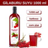 Hanzade Bitkisel Gilaburu Suyu Nektarı 1 Litre Şeker Ilavesiz Cam Şişe - 1 lt