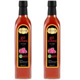 Hanzade Bitkisel Gül Sirkesi 500 ML x 2 Adet Doğal Fermantasyon İçilebilir Katkısız Cam Şişe