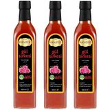 Hanzade Bitkisel Gül Sirkesi 500 ML x 3 Adet Doğal Fermantasyon İçilebilir Katkısız Cam Şişe
