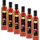 Hanzade Bitkisel Gül Sirkesi 500 ml x 6 Adet Doğal Fermantasyon İçilebilir Katkısız Cam Şişe - 3 lt