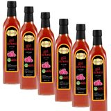 Hanzade Bitkisel Gül Sirkesi 500 ML x 6 Adet Doğal Fermantasyon İçilebilir Katkısız Cam Şişe