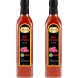 Hanzade Bitkisel Gül Sirkesi Doğal Fermantasyon İçilebilir Katkısız Cam Şişe 2 x 500 ml - 1 lt