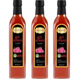 Hanzade Bitkisel Gül Sirkesi Doğal Fermantasyon İçilebilir Katkısız Cam Şişe 3 x 500 ml - 1,5 lt