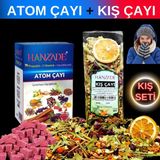 Hanzade Bitkisel Kış Çayı 200 gr + Atom Çayı 150 gr Kış Seti - Bitki Çayı