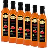 Hanzade Bitkisel Kuşburnu Sirkesi 500 ml x 6 Adet Doğal Fermantasyon İçilebilir Katkısız Cam Şişe - 3 lt