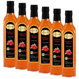 Hanzade Bitkisel Kuşburnu Sirkesi 500 ML x 6 Adet Doğal Fermantasyon İçilebilir Katkısız Cam Şişe