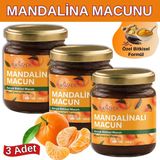 Hanzade Bitkisel Mandalina Macunu 3'lü Set | Zencefil, Zerdeçal, Havlıcan, Tarçın, Bal & Propolis Içeren Karışık Bitkisel Macun 210 ml - 3 Adet