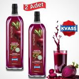 Hanzade Bitkisel Pancar Kvass Fermente Kırmızı Pancar Içeren Kür 1 Litre x 2 Adet Cam Şişe - 2 lt
