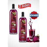 Hanzade Bitkisel Pancar Kvass Fermente Kırmızı Pancar İçeren Kür 1 Litre x 2 Adet Cam Şişe