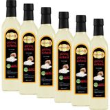 Hanzade Bitkisel Pirinç Sirkesi 500 ml x 6 Adet Doğal Fermantasyon İçilebilir Katkısız Cam Şişe - 3 lt