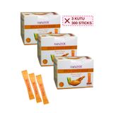 Hanzade Bitkisel Stick Kahverengi Esmer Şeker 100 Sticks 300 Gr x 3 Adet