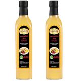 Hanzade Bitkisel Zencefilli Alıç Sirkesi 500 ML x 2 Adet Doğal Fermantasyon İçilebilir Katkısız Cam Şişe