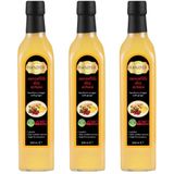 Hanzade Bitkisel Zencefilli Alıç Sirkesi 500 ML x 3 Adet Doğal Fermantasyon İçilebilir Katkısız Cam Şişe