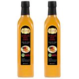 Hanzade Bitkisel Zerdeçallı Elma Sirkesi 500 ML x 2 Adet Doğal Fermantasyon İçilebilir Katkısız Cam Şişe