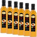 Hanzade Bitkisel Zerdeçallı Elma Sirkesi 500 ml x 6 Adet Doğal Fermantasyon İçilebilir Katkısız Cam Şişe - 3 lt