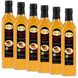 Hanzade Bitkisel Zerdeçallı Elma Sirkesi 500 ML x 6 Adet Doğal Fermantasyon İçilebilir Katkısız Cam Şişe