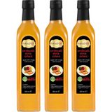 Hanzade Bitkisel Zerdeçallı Elma Sirkesi Doğal Fermantasyon İçilebilir Katkısız Cam Şişe 3 x 500 ml - 1,5 lt