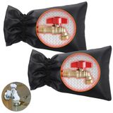 Haoall Kış Donma Koruması için 2 Paket Dış Mekan Musluk Kapakları, Kalınlaşmak 6,3 "x 10" Bahçe Bataryası Çorapları, Kış için Donma Önleyici Yalıtımlı Musluk Kapakları, Su Geçirmez Hortum Önlükleri