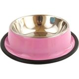 Haoer Paslanmaz Çelik Pembe 16 cm Kedi Köpek Mama Kabı