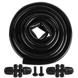 Haolake 20FT damla sulama boru kiti, 1/2 inç boş dağıtım boru, damla sulama hortumu, Bahçe sulama sistemi için 2 adet 6 yollu hızlı bağlantı ile bahçe sulama tüp hattı