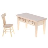Haomian Ahşap Dollhouse mobilya Mini Dollhouse mobilya masa sandalye seti minyatür oturma odası çocuklar oyun oyuncak fotoğraf sahne