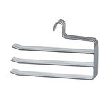HAOYIJIA Pantolon Askısı 3 Katlı Yerden Tasarruf Askıları Kaymaz Metal Askılar Çok Pantolon Askıları, Pantolon, Kot, Etek, 4kravat, Pantolon Eşarp için Elbise Dolabı Depolama Düzenleyici (4 adet),