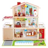 Hape -Hape E3405 - bebek villa aksesuarlarla oyuncak ev, ahşap