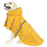 HAPEE Yansıtıcı Şeritli Kapüşonlu Büyük Köpekler için Köpek Yağmurlukları, Köpekler için Yağmur Panço Ceketi (E5-Sarı Nehir, L+ (Arka Uzunluk 22"))