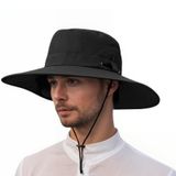 Hapforever Erkekler Kadınlar için Geniş Kenarlı Güneş Şapkası, UV Korumalı Plaj Kovası Şapkalar Balıkçı Şapkası Erkekler Kadınlar için Paketlenebilir Boonie Şapkalar, Siyah, Tek Beden