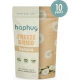 HapHug 10'lu Paket Freeze Dried (Dondurularak Kurutulmuş) Muz - Freeze Dry Meyve Kurusu 10x30gr - 1 Adet