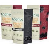 HapHug Freeze Dried (Dondurularak Kurutulmuş) Orman Meyveleri 3'lü Paket - Böğürtlen, Yaban Mersini, Frambuaz Freeze Dry Meyve Kurusu - 60 gr