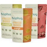 Haphug Freeze Dried Meyve C Vitamini 3'lü Paket - Dondurularak Kurutulmuş Portakal, Ananas, Çilek Freeze Dry Meyve Kurusu - 65 gr
