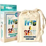 Hapinest Find and Seek Scavenger Hunt Dış Mekan İç Mekan Kart Oyunu, Çocuklar için, Plaj Sürümü