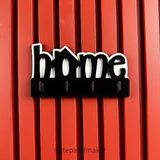 HAPPENS Home Ahşap Duvar Dekoru Anahtar Askısı Dekoratif Anahtar Askılığı Hediyelik (17x9cm) (Siyah)
