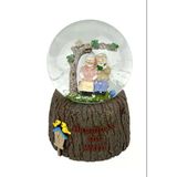 Happiness And Warm - Sevimli İhtiyar Çift Işıklı ve Müzikli Kar Küresi