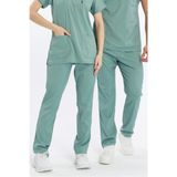 Happiness Basic - Likralı Doktor Hemşire Scrubs Tek Alt Cerrahi Forma (Unısex), Çağla Yeşili - XS