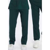 Happiness Basic - Likralı Doktor Hemşire Scrubs Tek Alt Cerrahi Forma (Unısex), Koyu Yeşil