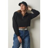 Happiness HF00441 Siyah Kadın Sweatshirt