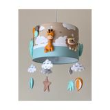 happy babies Kahverengi Mint Turuncu Renkli Kız/erkek Çocuk/bebek Odası Hayvan Figürlü Çocuk Odası Avize