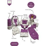 Happy Baby Dikiş Atölyesi 13’lü Babynest Puset Örtüsü Alt Açma Emzirme Yastığı Ana Kucağı Bebek Arabası Minderi - Fuşya