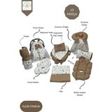 Happy Baby Dikiş Atölyesi 13’lü Babynest Puset Örtüsü Alt Açma Emzirme Yastığı Ana Kucağı Bebek Arabası Minderi - Kahverengi